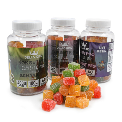 Gummy Delta King Nokout 100mg x1 (Pot 40un. D8 THC/HHC/THCP)